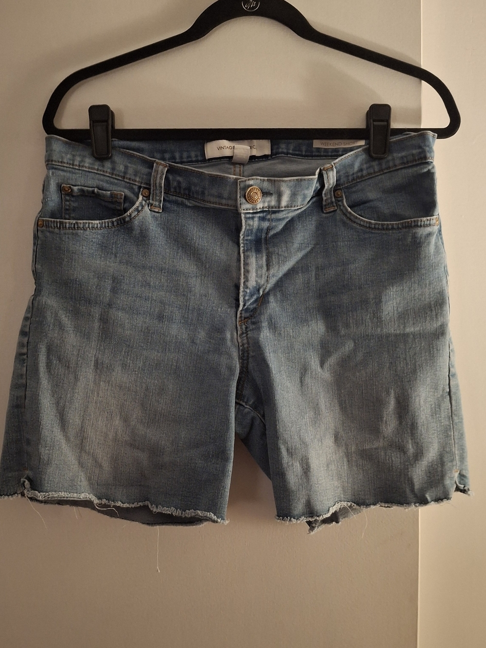Vintage Ametica Women's Light Blue Denim Cut-off Shorts